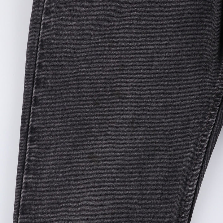 90'S Levi's 550 Relaxed Fit Black Denim Tapered Denim Pants Made in USA Men's W36 Vintage cotton black type Vintage Second Hand