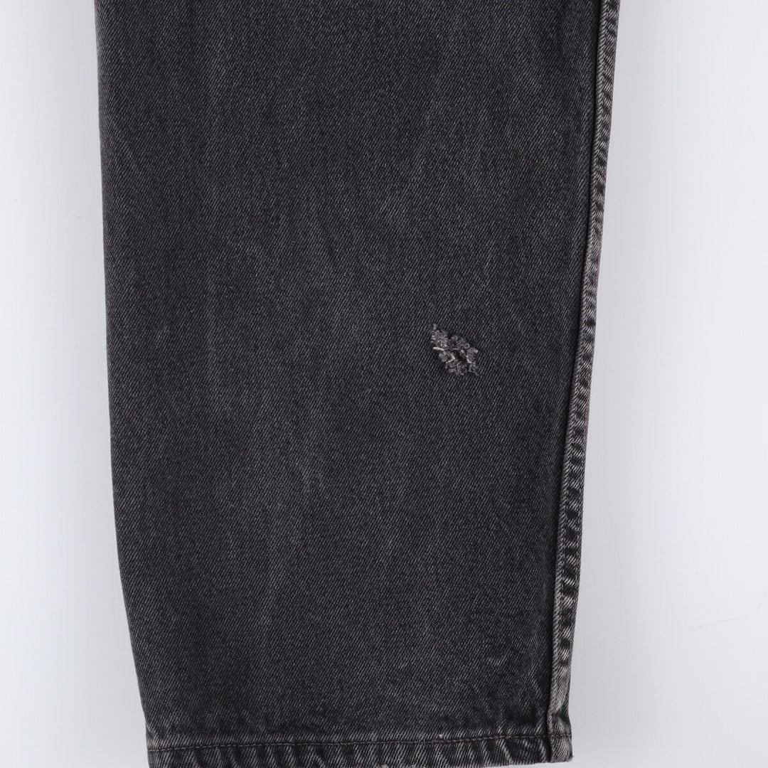90'S Levi's 550 Relaxed Fit Black Denim Tapered Denim Pants Made in USA Men's W36 Vintage cotton black type Vintage Second Hand