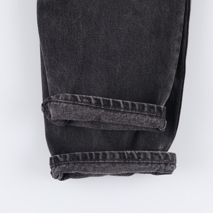 90'S Levi's 550 Relaxed Fit Black Denim Tapered Denim Pants Made in USA Men's W36 Vintage cotton black type Vintage Second Hand