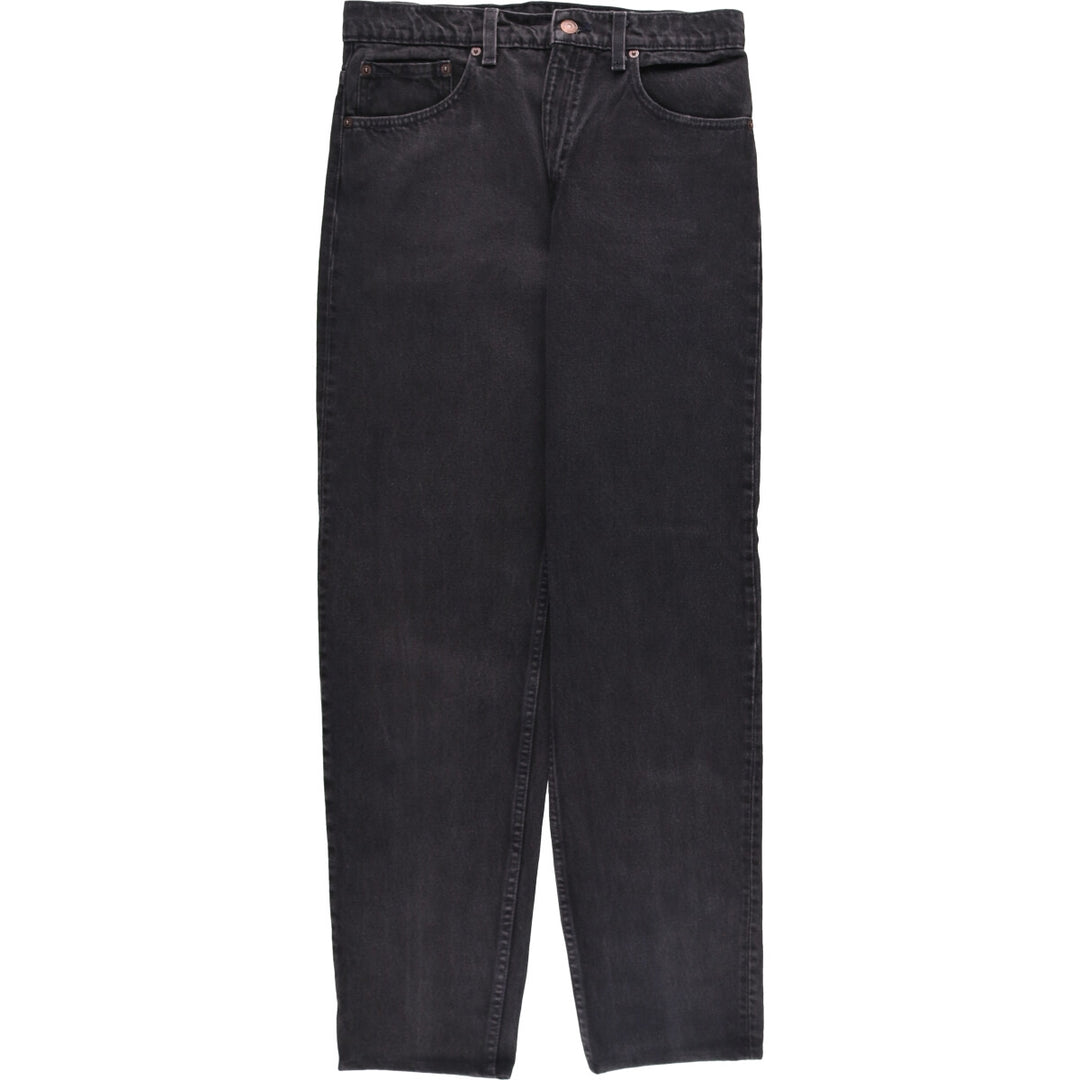 90'S Levi's 550 Relaxed Fit Tapered Leg Black Denim Tapered Denim Pants Made in USA Men's W31 cotton black type Vintage Second Hand