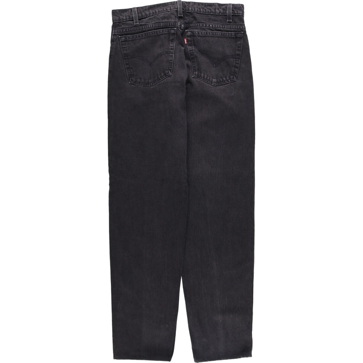 90'S Levi's 550 Relaxed Fit Tapered Leg Black Denim Tapered Denim Pants Made in USA Men's W31 cotton black type Vintage Second Hand