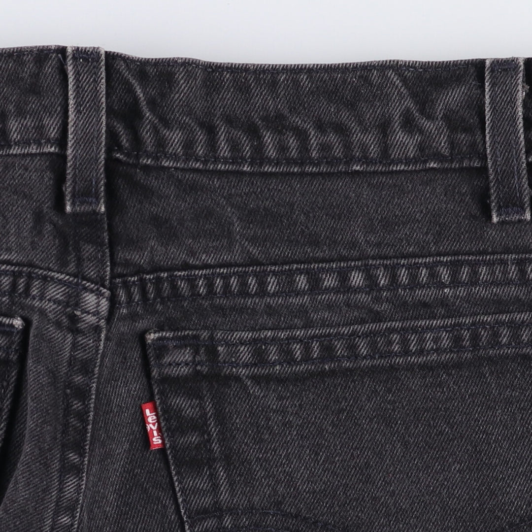 90'S Levi's 550 Relaxed Fit Tapered Leg Black Denim Tapered Denim Pants Made in USA Men's W31 cotton black type Vintage Second Hand