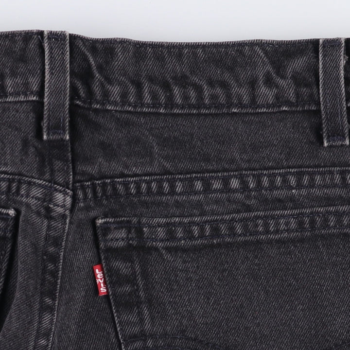 90'S Levi's 550 Relaxed Fit Tapered Leg Black Denim Tapered Denim Pants Made in USA Men's W31 cotton black type Vintage Second Hand