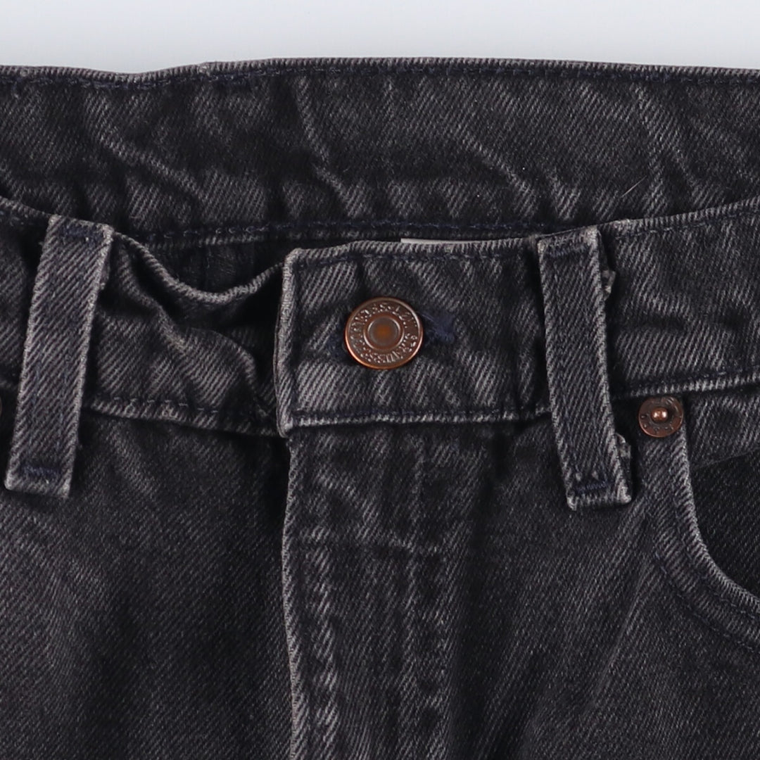 90'S Levi's 550 Relaxed Fit Tapered Leg Black Denim Tapered Denim Pants Made in USA Men's W31 cotton black type Vintage Second Hand