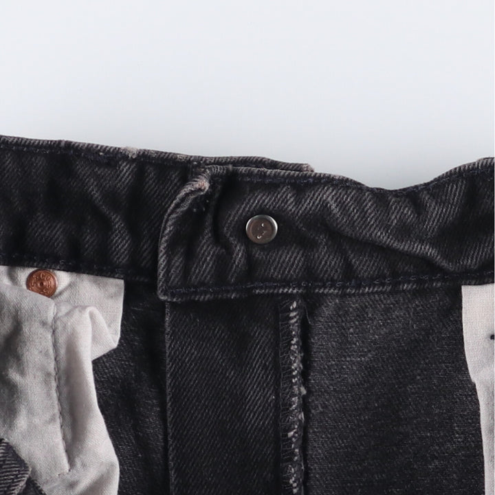 90'S Levi's 550 Relaxed Fit Tapered Leg Black Denim Tapered Denim Pants Made in USA Men's W31 cotton black type Vintage Second Hand
