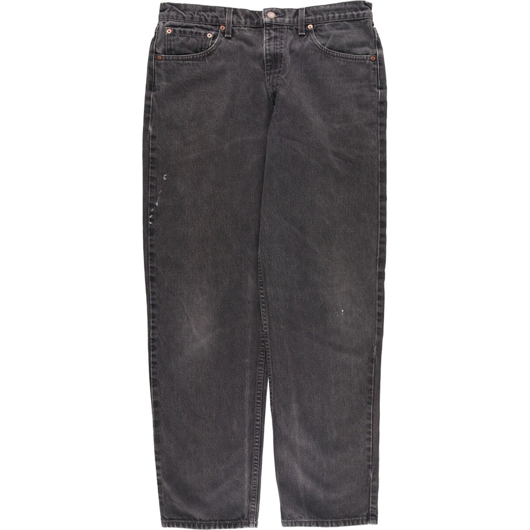 90'S Levi's 550 Relaxed Fit Black Denim Tapered Denim Pants Made in USA Men's W34 Vintage unclear black type Vintage Second Hand