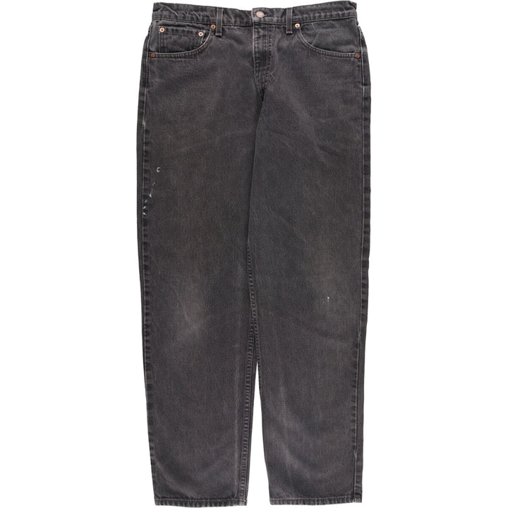 90'S Levi's 550 Relaxed Fit Black Denim Tapered Denim Pants Made in USA Men's W34 Vintage unclear black type Vintage Second Hand