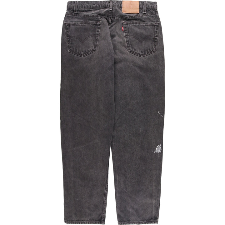 90'S Levi's 550 Relaxed Fit Black Denim Tapered Denim Pants Made in USA Men's W34 Vintage unclear black type Vintage Second Hand
