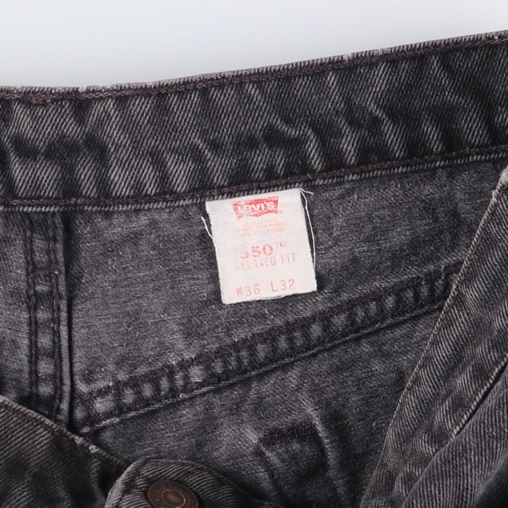 90'S Levi's 550 Relaxed Fit Black Denim Tapered Denim Pants Made in USA Men's W34 Vintage unclear black type Vintage Second Hand