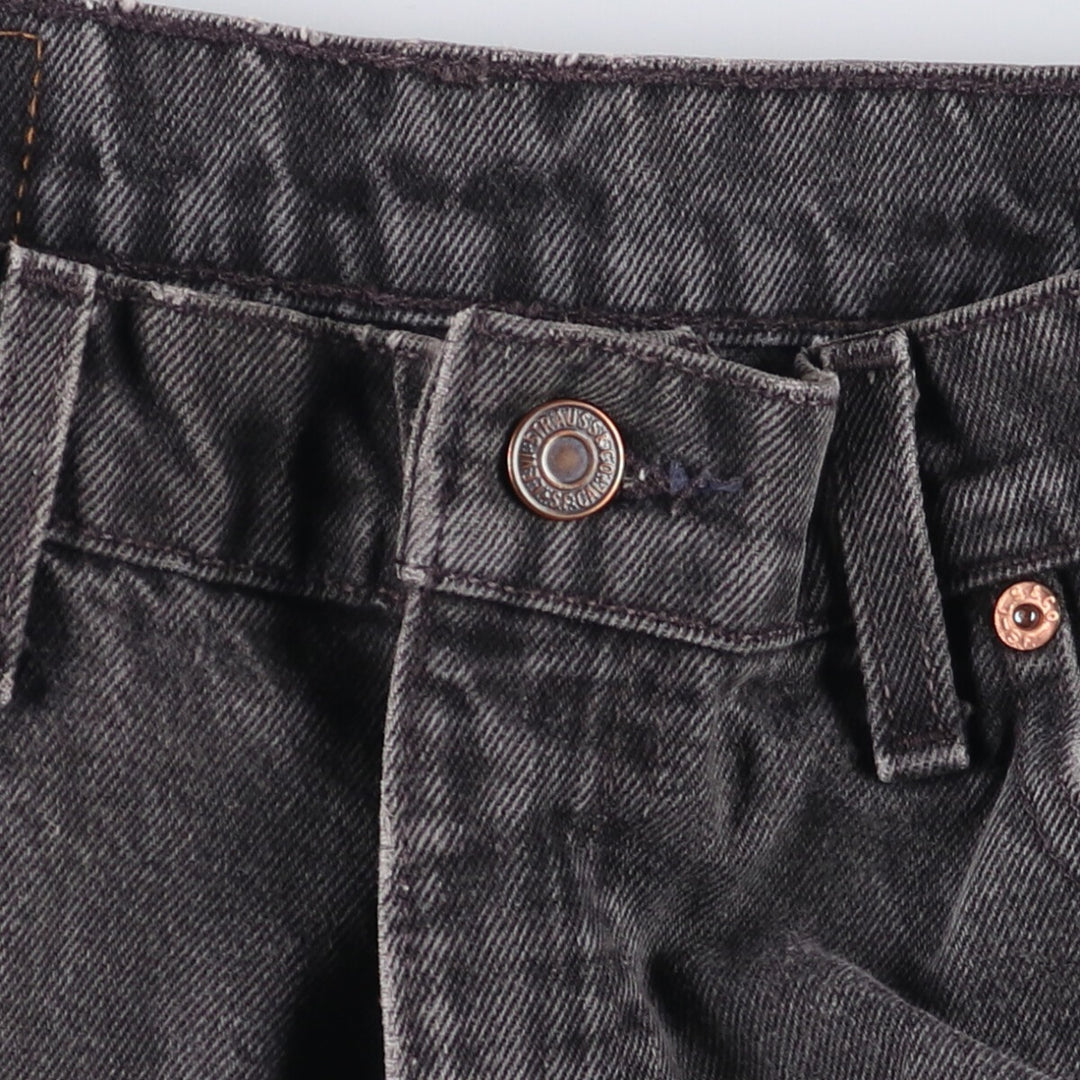 90'S Levi's 550 Relaxed Fit Black Denim Tapered Denim Pants Made in USA Men's W34 Vintage unclear black type Vintage Second Hand