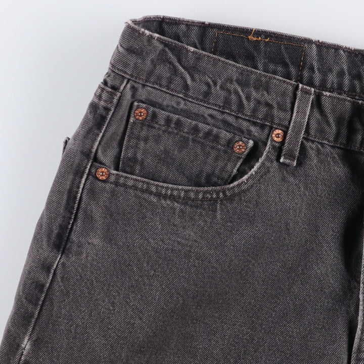 90'S Levi's 550 Relaxed Fit Black Denim Tapered Denim Pants Made in USA Men's W34 Vintage unclear black type Vintage Second Hand