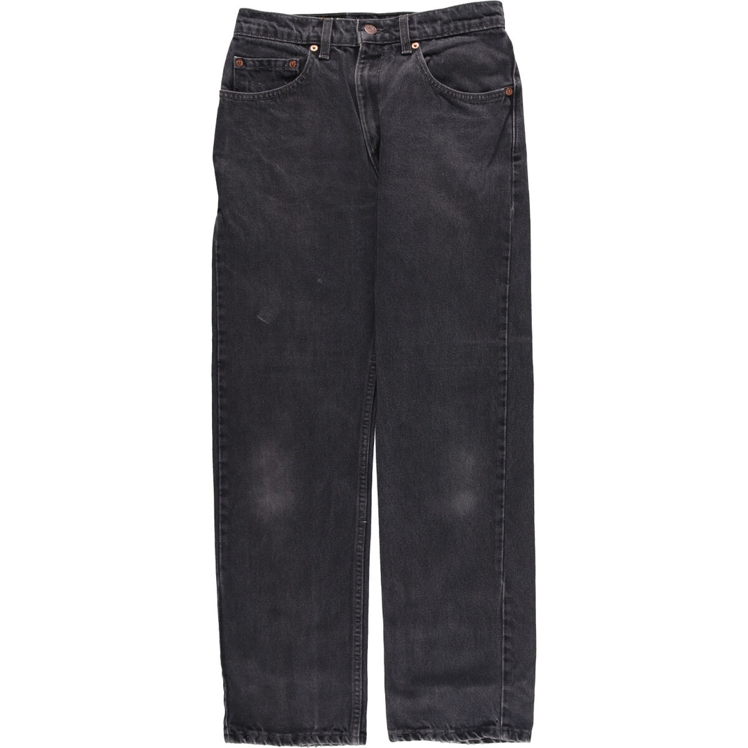 00'S Levi's 505 REGULAR FIT STRAIGHT LEG Black Denim Tapered Denim Pants Made in Canada Men's W28 equivalent cotton gray type Vintage Second Hand