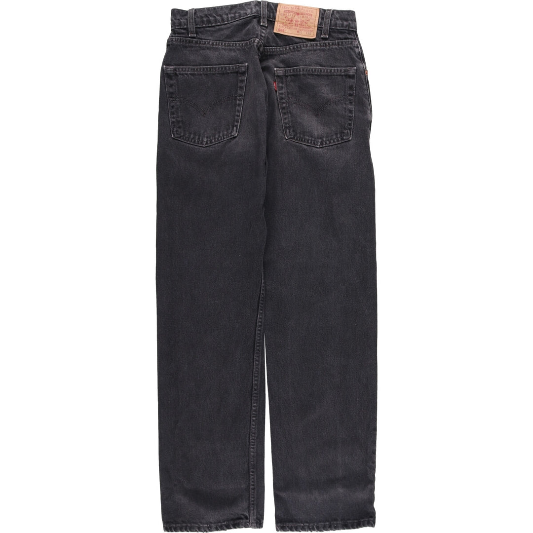 00'S Levi's 505 REGULAR FIT STRAIGHT LEG Black Denim Tapered Denim Pants Made in Canada Men's W28 equivalent cotton gray type Vintage Second Hand