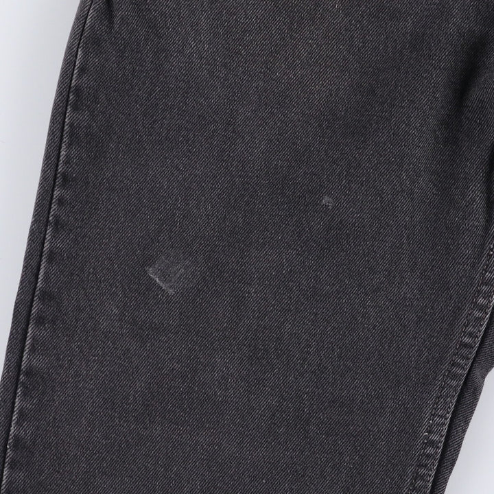 00'S Levi's 505 REGULAR FIT STRAIGHT LEG Black Denim Tapered Denim Pants Made in Canada Men's W28 equivalent cotton gray type Vintage Second Hand