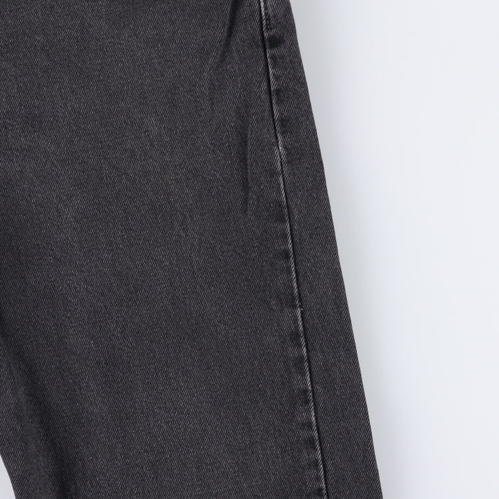 00'S Levi's 505 REGULAR FIT STRAIGHT LEG Black Denim Tapered Denim Pants Made in Canada Men's W28 equivalent cotton gray type Vintage Second Hand