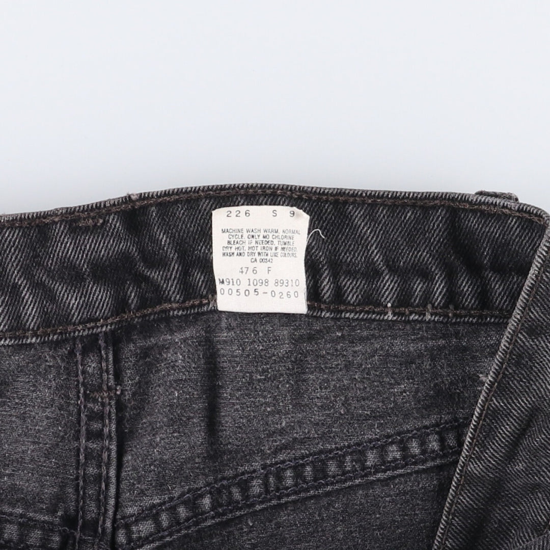 90'S Levi's 505-0260 Black Denim Tapered Denim Pants Made in Canada Men's W30 equivalent cotton gray type Vintage Second Hand