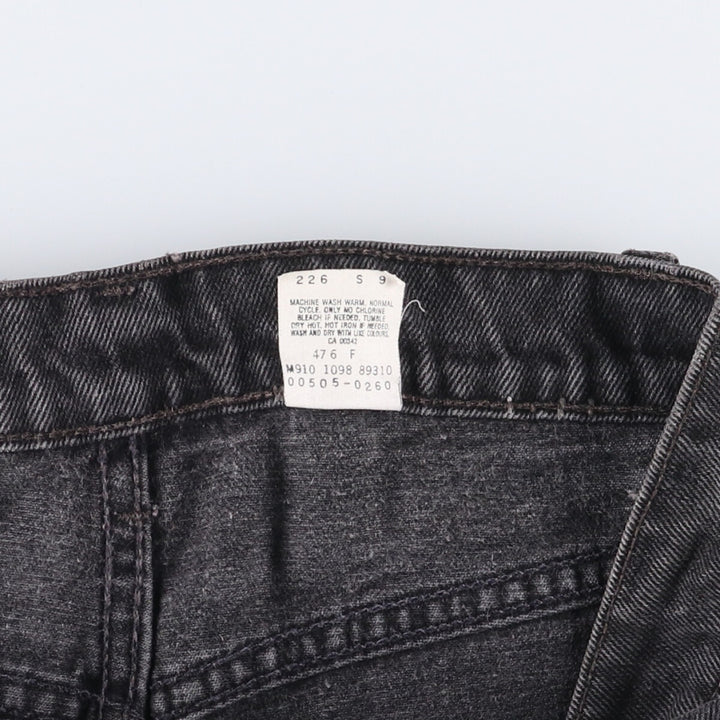 90'S Levi's 505-0260 Black Denim Tapered Denim Pants Made in Canada Men's W30 equivalent cotton gray type Vintage Second Hand