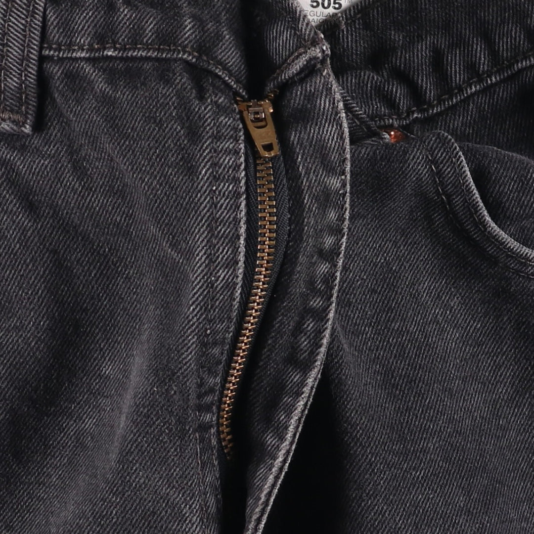 90'S Levi's 505-0260 Black Denim Tapered Denim Pants Made in Canada Men's W30 equivalent cotton gray type Vintage Second Hand