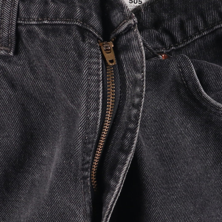 90'S Levi's 505-0260 Black Denim Tapered Denim Pants Made in Canada Men's W30 equivalent cotton gray type Vintage Second Hand
