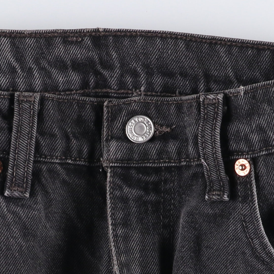 90'S Levi's 505-0260 Black Denim Tapered Denim Pants Made in Canada Men's W30 equivalent cotton gray type Vintage Second Hand
