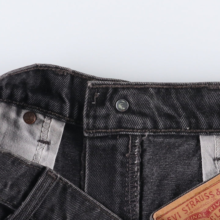 90'S Levi's 505-0260 Black Denim Tapered Denim Pants Made in Canada Men's W30 equivalent cotton gray type Vintage Second Hand