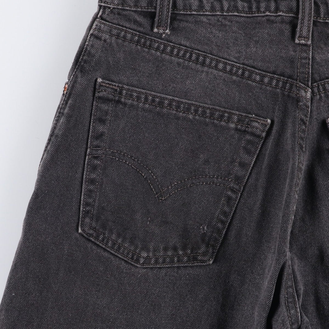 90'S Levi's 505-0260 Black Denim Tapered Denim Pants Made in Canada Men's W30 equivalent cotton gray type Vintage Second Hand