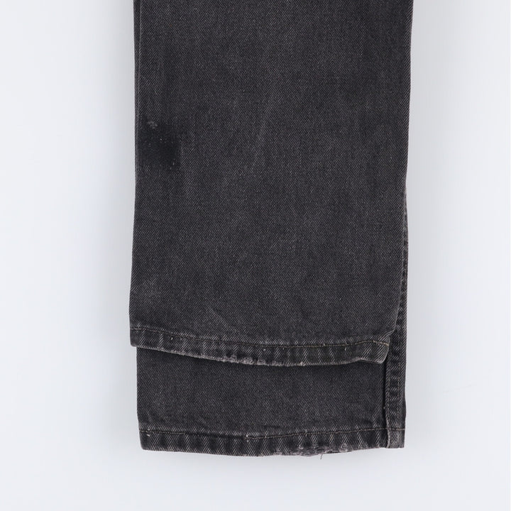 90'S Levi's 505-0260 Black Denim Tapered Denim Pants Made in Canada Men's W30 equivalent cotton gray type Vintage Second Hand