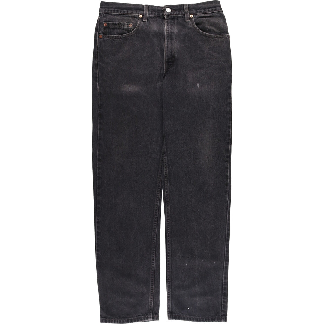 90'S Levi's 505-0260 Black Denim Tapered Denim Pants Made in USA cotton black type Vintage Second Hand