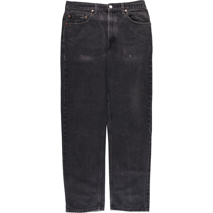 90'S Levi's 505-0260 Black Denim Tapered Denim Pants Made in USA cotton black type Vintage Second Hand