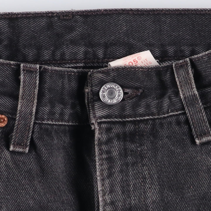 90'S Levi's 505-0260 Black Denim Tapered Denim Pants Made in USA cotton black type Vintage Second Hand
