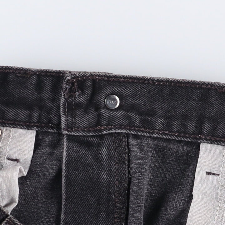 90'S Levi's 505-0260 Black Denim Tapered Denim Pants Made in USA cotton black type Vintage Second Hand