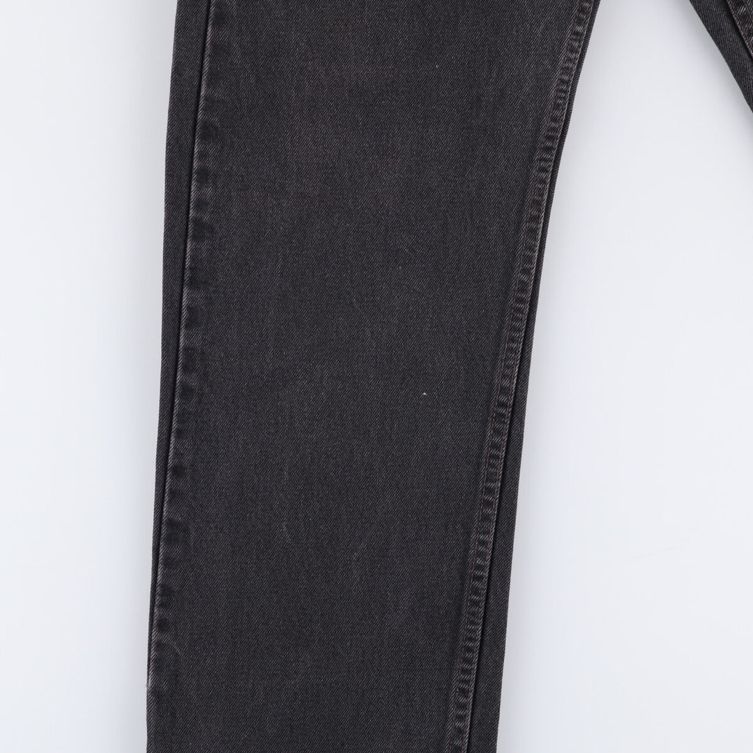 90'S Levi's 505-0260 Black Denim Tapered Denim Pants Made in USA cotton black type Vintage Second Hand