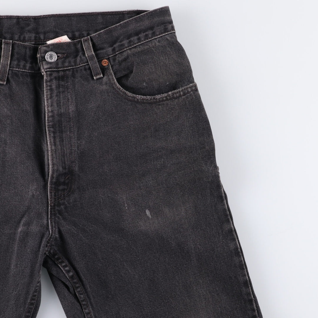 90'S Levi's 505-0260 Black Denim Tapered Denim Pants Made in USA cotton black type Vintage Second Hand