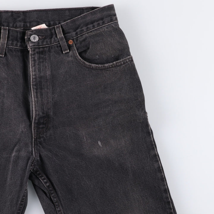 90'S Levi's 505-0260 Black Denim Tapered Denim Pants Made in USA cotton black type Vintage Second Hand