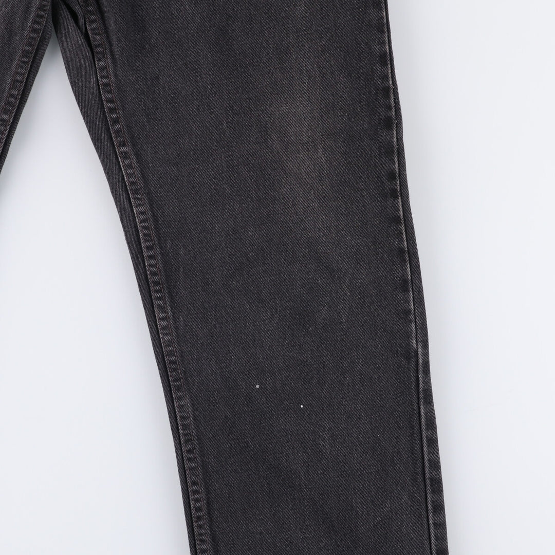 90'S Levi's 505-0260 Black Denim Tapered Denim Pants Made in USA cotton black type Vintage Second Hand