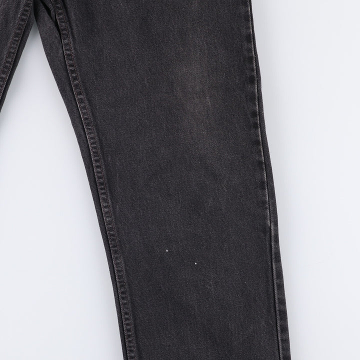 90'S Levi's 505-0260 Black Denim Tapered Denim Pants Made in USA cotton black type Vintage Second Hand
