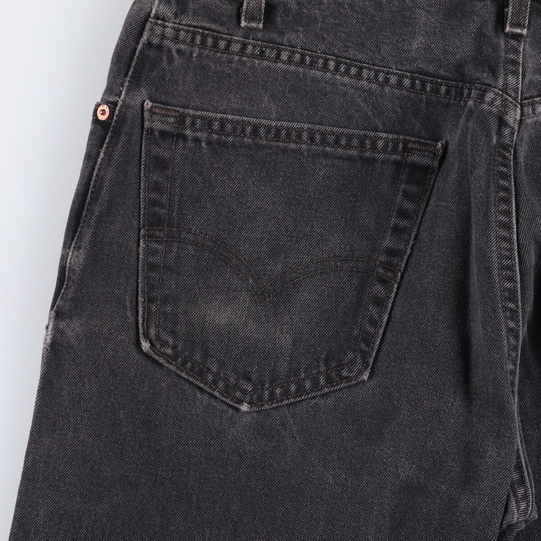 90'S Levi's 505-0260 Black Denim Tapered Denim Pants Made in USA cotton black type Vintage Second Hand