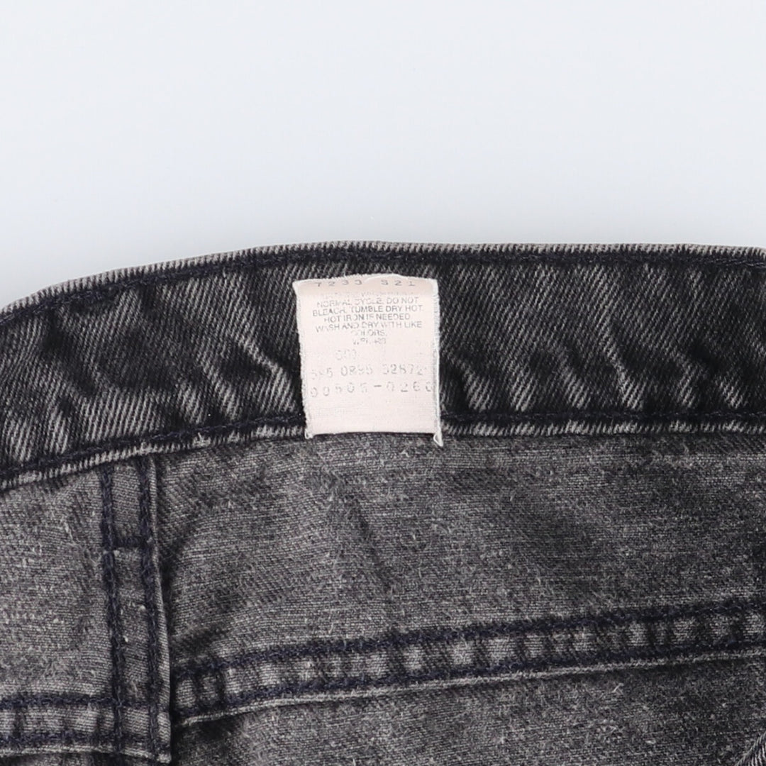 90'S Levi's 505-0266 Black Denim Tapered Denim Pants Made in USA Men's W32 Vintage cotton gray type Vintage Second Hand