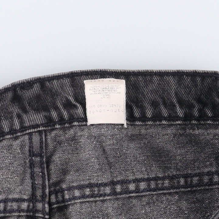 90'S Levi's 505-0266 Black Denim Tapered Denim Pants Made in USA Men's W32 Vintage cotton gray type Vintage Second Hand