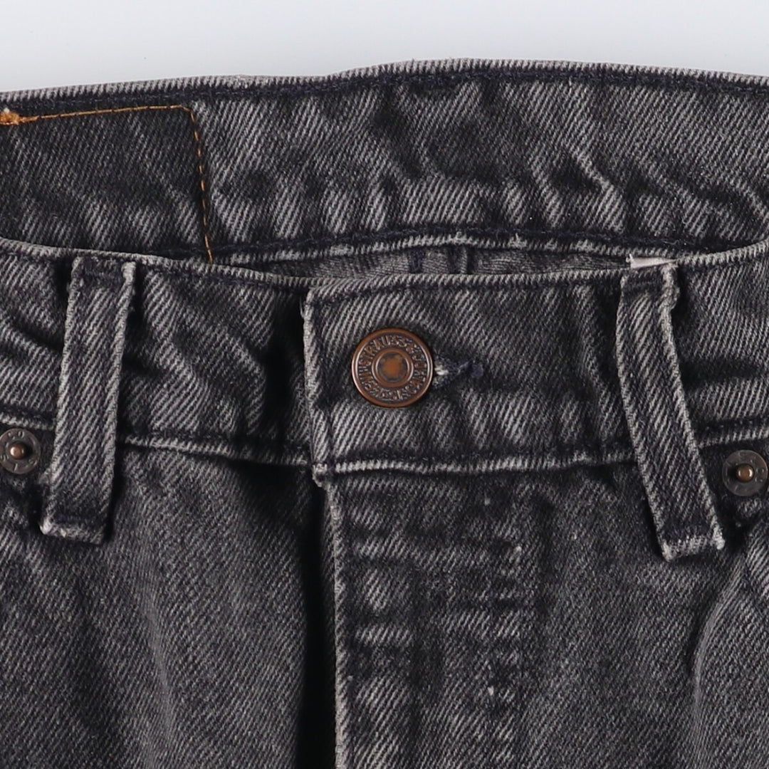 90'S Levi's 505-0266 Black Denim Tapered Denim Pants Made in USA Men's W32 Vintage cotton gray type Vintage Second Hand