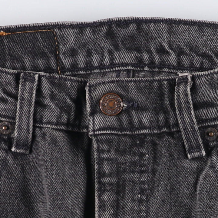 90'S Levi's 505-0266 Black Denim Tapered Denim Pants Made in USA Men's W32 Vintage cotton gray type Vintage Second Hand