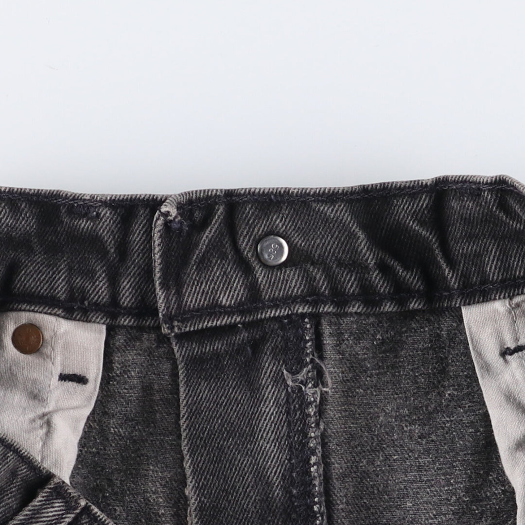90'S Levi's 505-0266 Black Denim Tapered Denim Pants Made in USA Men's W32 Vintage cotton gray type Vintage Second Hand