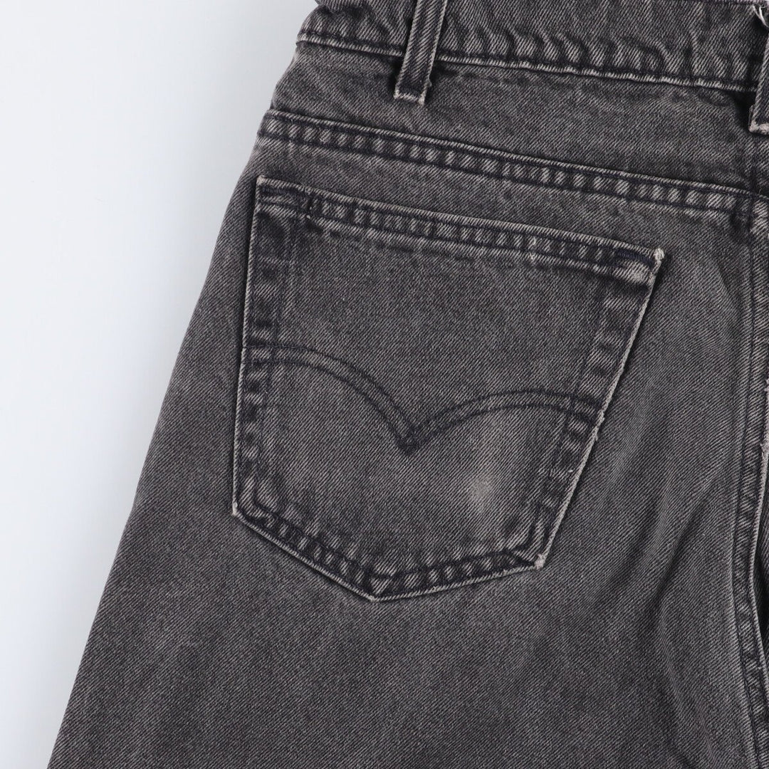 90'S Levi's 505-0266 Black Denim Tapered Denim Pants Made in USA Men's W32 Vintage cotton gray type Vintage Second Hand
