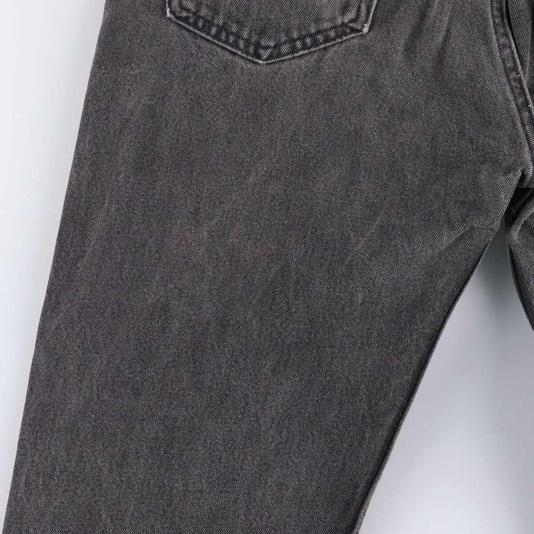 90'S Levi's 505-0266 Black Denim Tapered Denim Pants Made in USA Men's W32 Vintage cotton gray type Vintage Second Hand