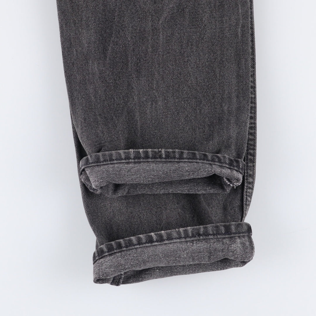 90'S Levi's 505-0266 Black Denim Tapered Denim Pants Made in USA Men's W32 Vintage cotton gray type Vintage Second Hand