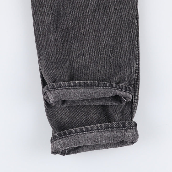 90'S Levi's 505-0266 Black Denim Tapered Denim Pants Made in USA Men's W32 Vintage cotton gray type Vintage Second Hand