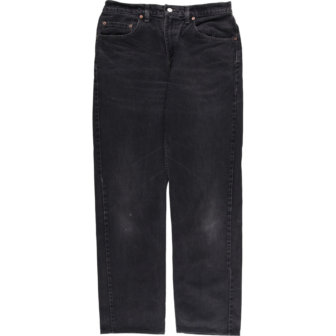 00'S Levi's 505 REGULAR FIT STRAIGHT LEG Black Denim Tapered Denim Pants Made in Canada Men's W32 equivalent cotton black type Vintage Second Hand