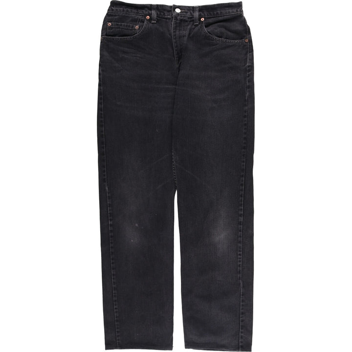 00'S Levi's 505 REGULAR FIT STRAIGHT LEG Black Denim Tapered Denim Pants Made in Canada Men's W32 equivalent cotton black type Vintage Second Hand