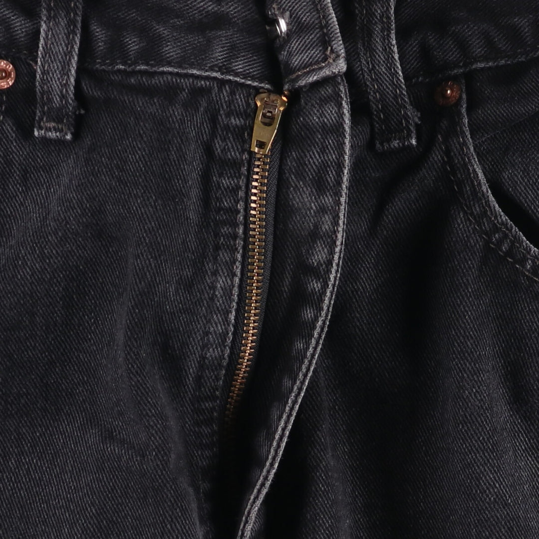 00'S Levi's 505 REGULAR FIT STRAIGHT LEG Black Denim Tapered Denim Pants Made in Canada Men's W32 equivalent cotton black type Vintage Second Hand