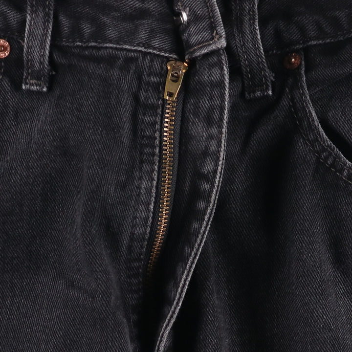 00'S Levi's 505 REGULAR FIT STRAIGHT LEG Black Denim Tapered Denim Pants Made in Canada Men's W32 equivalent cotton black type Vintage Second Hand